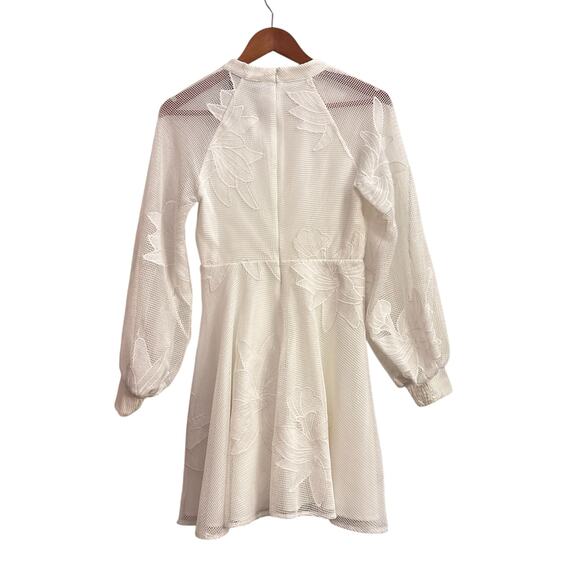 Mare Mare x Anthropologie Sabine Dress White Mesh Embroidered Cottagecore Bridal - Picture 3 of 9